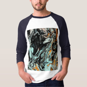 Abstract Marble Fluid Art Graphic T-Shirt – Modern
