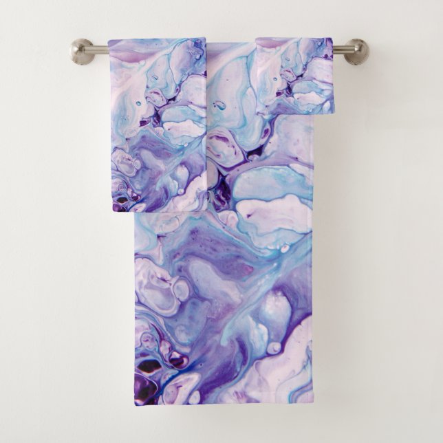 Abstract Marble Glam #1 #painting Bath Towel Set (Insitu)