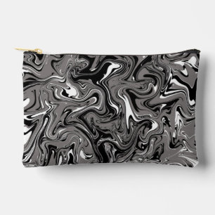 Abstract Marble illustration Black Accessory Pouch