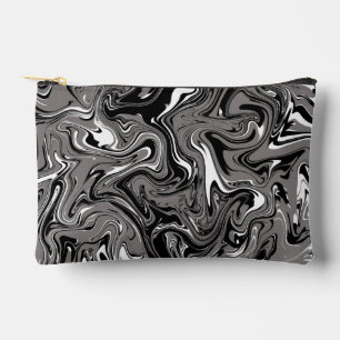 Abstract Marble illustration Black Accessory Pouch