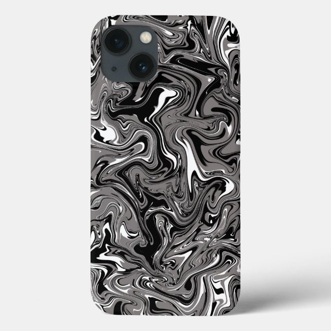 Abstract Marble illustration Black Case-Mate iPhone Case (Back)
