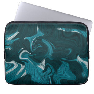 Abstract Marble illustration Blue  Laptop Sleeve
