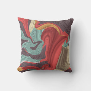 Abstract Marble illustration Colorful Cushion