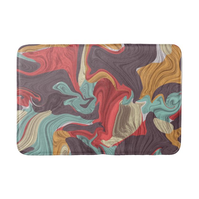 Abstract Marble illustration Colourful    Bath Mat (Front)