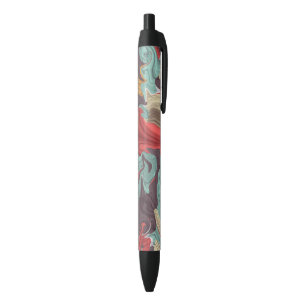 Abstract Marble illustration Colourful Black Ink Pen