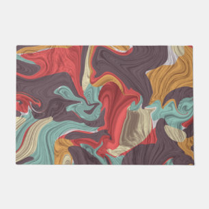 Abstract Marble illustration Colourful   Doormat