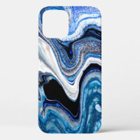 Abstract marble liquid texture in silver white gli
