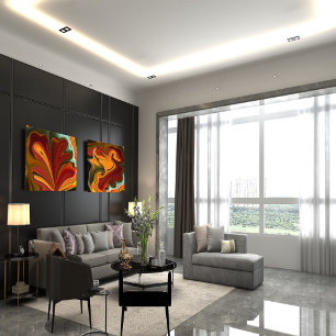 Abstract marble Liquified Colourful Glossy Poster