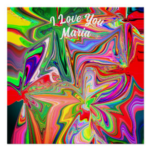 Abstract marble Liquified Colourful Glossy Poster