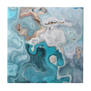 Abstract marble ombre ceramic tile