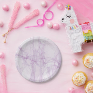 Abstract Marble Paper Plate