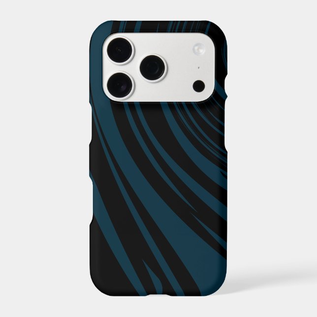 Abstract Marble Pattern in Black and Teal (Back)