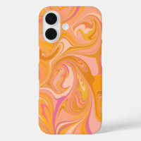 Abstract Marble Swirl Art in Yellow