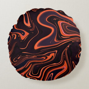 Abstract Marble Texture Background Round Cushion