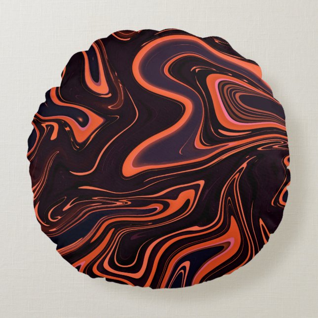 Abstract Marble Texture Background Round Cushion (Front)