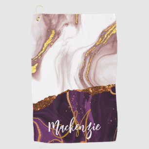 Abstract Marble Texture Golf Towel