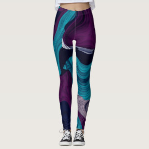 Abstract Marble Texture Leggings