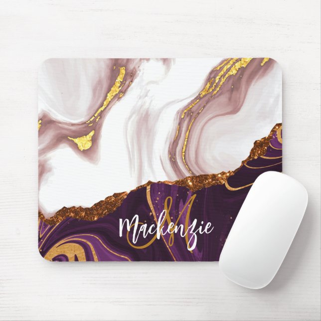 Abstract Marble Texture Mouse Pad (With Mouse)