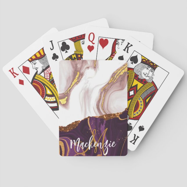 Abstract Marble Texture Playing Cards (Back)