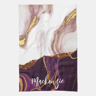 Abstract Marble Texture Tea Towel