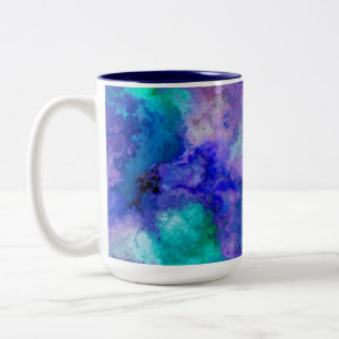 Abstract Marble Two-Tone Coffee Mug