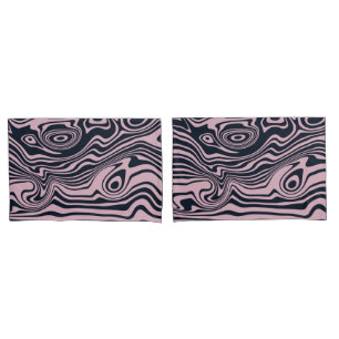 Abstract Marble Waves Artwork   Pillowcase