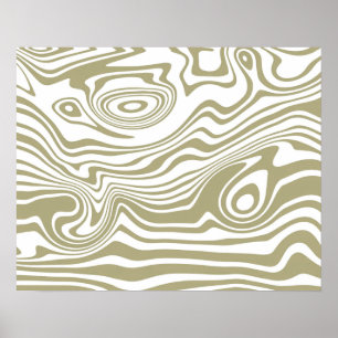 Abstract Marble Waves Artwork   Poster