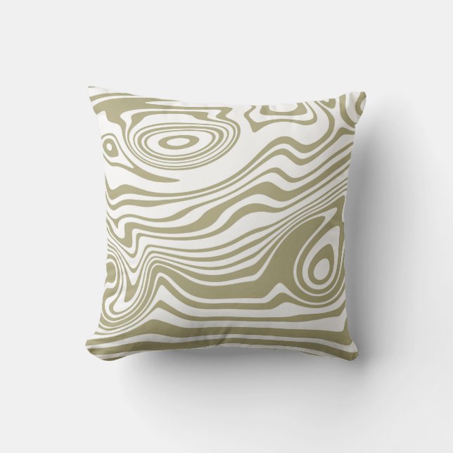 Abstract Marble Waves Artwork | Throw Pillow (Front)