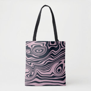 Abstract Marble Waves Artwork Tote Bag