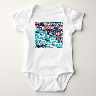 Abstract Marbled Paper Art Background Baby Bodysuit