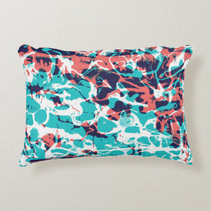 Abstract Marbled Paper Art Background Decorative Cushion