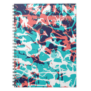 Abstract Marbled Paper Art Background Notebook