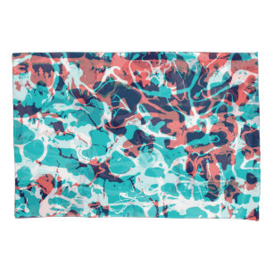 Abstract Marbled Paper Art Background Pillowcase