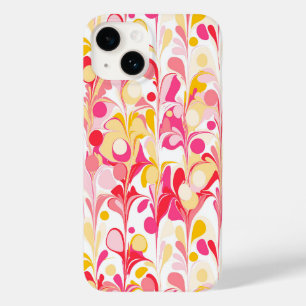 Abstract Marbled Pattern Pink Case-Mate iPhone 14 Case