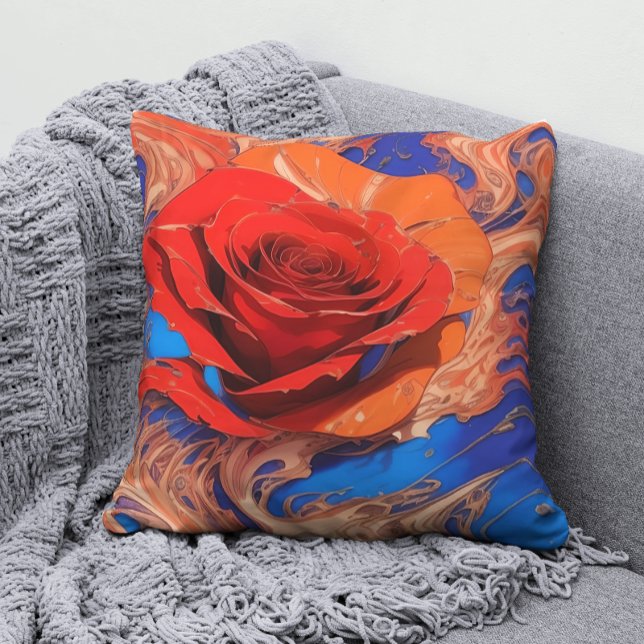 Abstract Marbled Rose Cushion (Creator Uploaded)