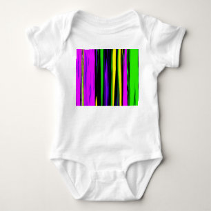 Abstract Mardi Gras Stripes Baby Bodysuit