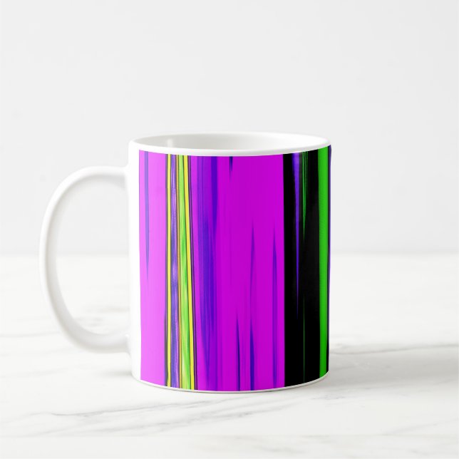 Abstract Mardi Gras Stripes Coffee Mug (Left)