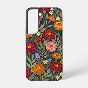 Abstract Marigold Butterflies Samsung Cases