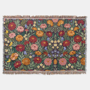 Abstract Marigold Garden Butterflies Blankets