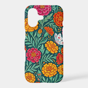 Abstract Marigold Garden Butterflies iPhone Cases