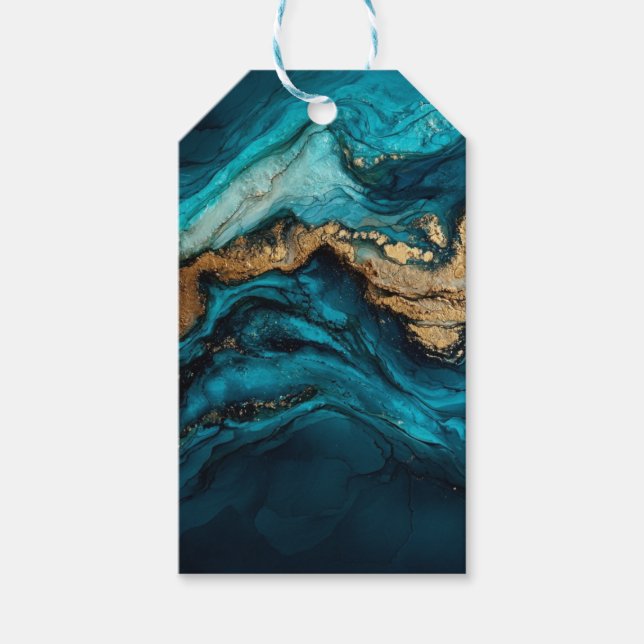 Abstract marine  gift tags (Front)
