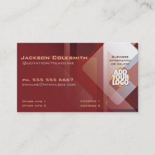 Abstract Marketing Sales w/ Logo Business Cards