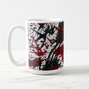 Abstract Marks in Black and Red Coffee Mug