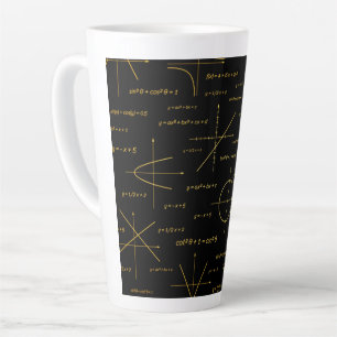 abstract math pattern latte mug