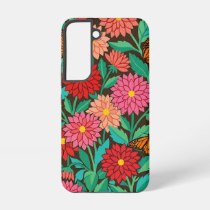 Abstract Matisse Dahlias Butterfly Samsung Cases