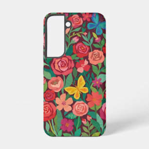 Abstract Matisse Roses & Butterflies Samsung Cases