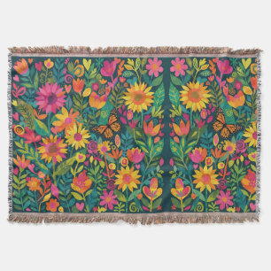 Abstract Matisse Sunflowers Butterfly Blankets