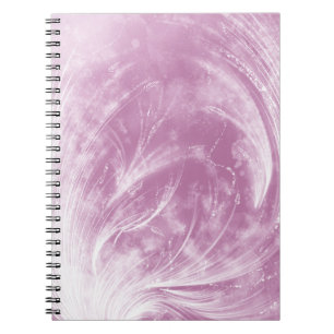 Abstract Mauve Purple Dandelions and fireflies Notebook