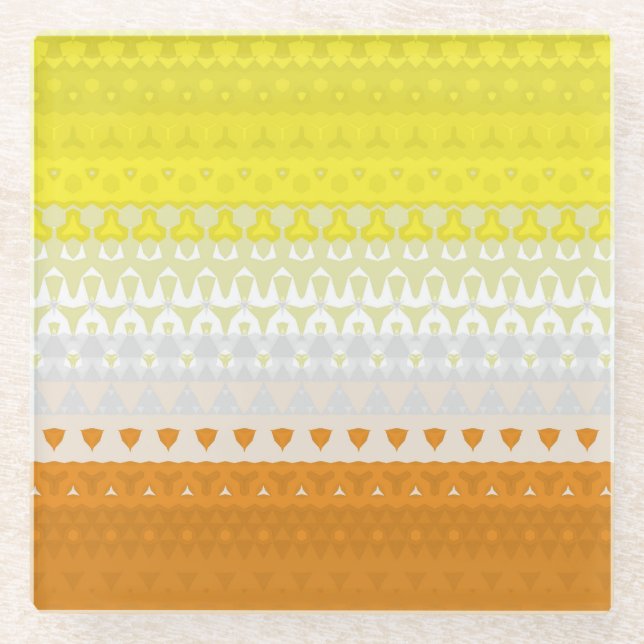 Abstract Maverique  Pride Flag  Glass Coaster (Front)