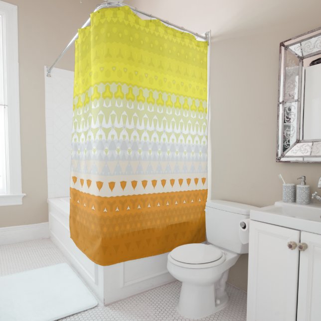 Abstract Maverique  Pride Flag  Shower Curtain (In Situ)